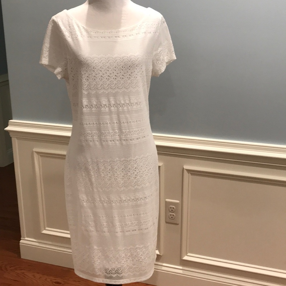 NWT Banana Republic white lace sheath